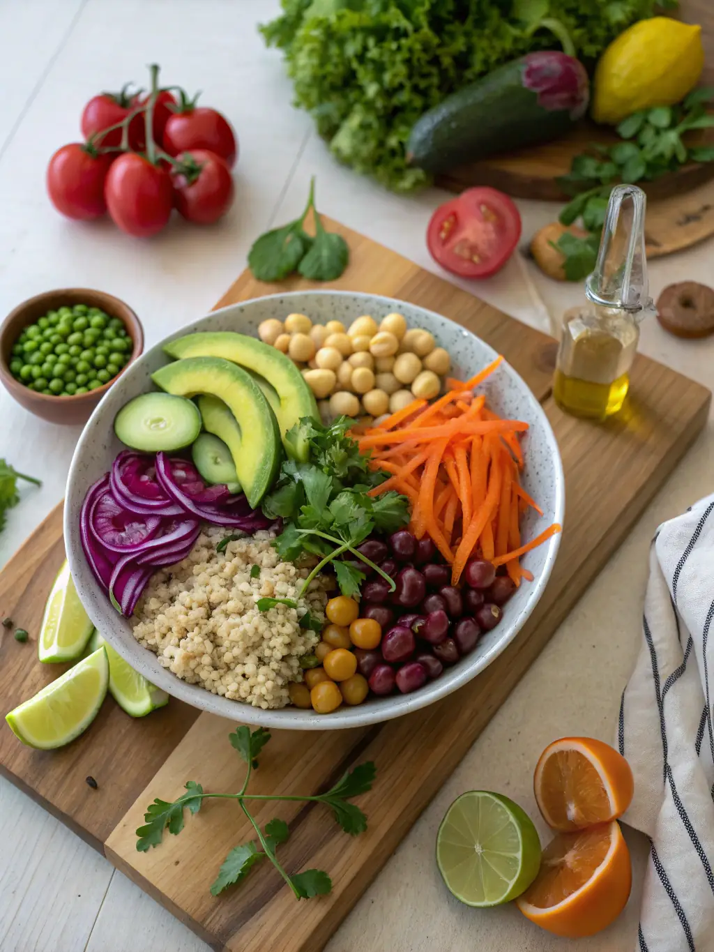 A modern and stylish photo of a vegan restaurant, showcasing colorful and creative plant-based dishes, appealing to health-conscious diners on Novibet.