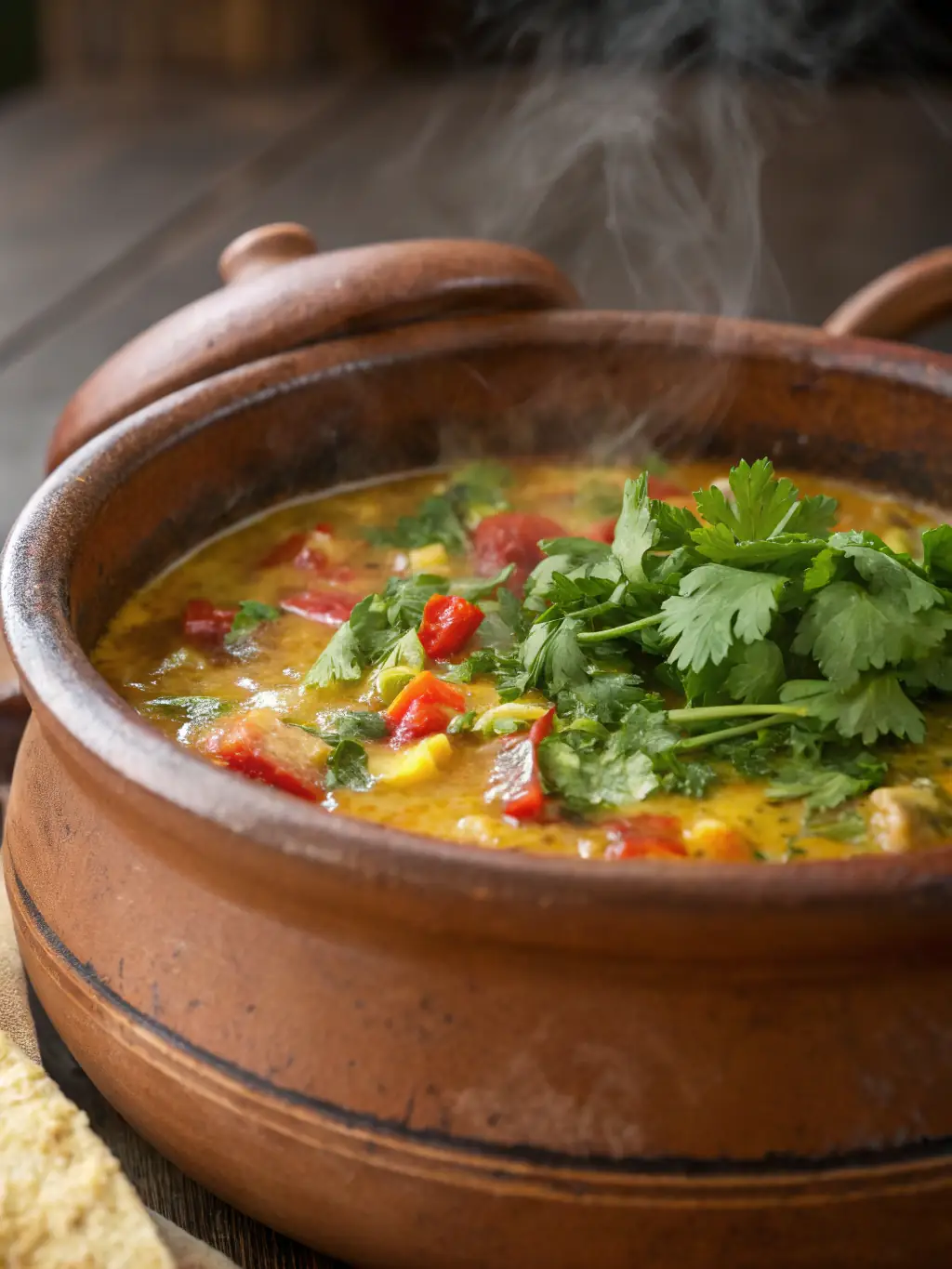 A beautifully plated seafood moqueca from a popular restaurant in Bahia, highlighting the fresh ingredients and vibrant colors.
